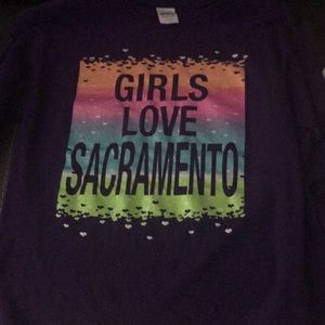 Purple girls love Sacramento long sleeve shirt